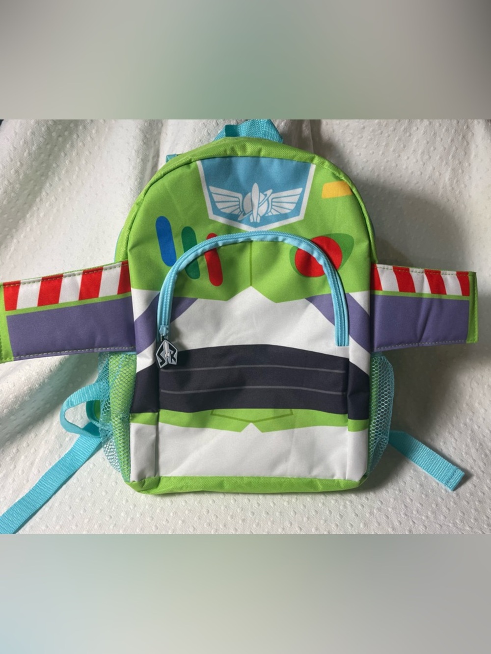 DISNEY Buzz Lightyear Backpack - Green & White NWOT
